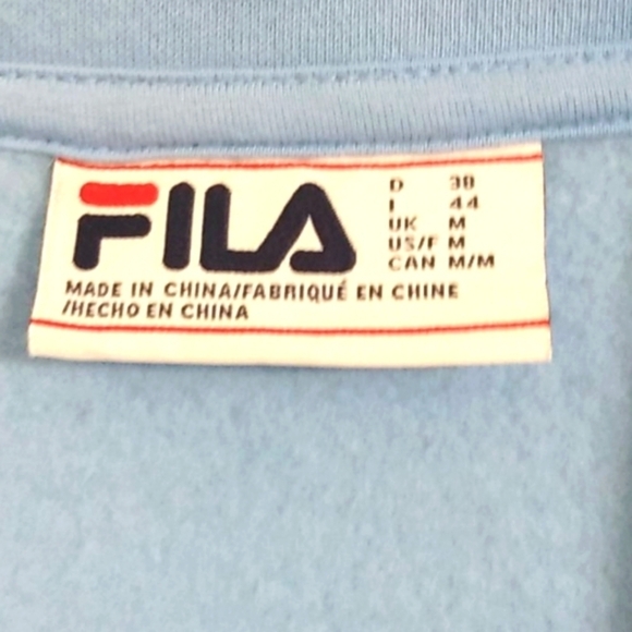 FILA NWOT PULLOVER COLORBLOCK LONG SLEEVE FLEECE SWEATSHIRT SIZE MEDIUM - Picture 6 of 10